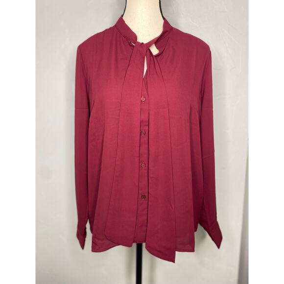Three Eighty Two NATALIE TIE NECK
BUTTON UP - Picture 1 of 9